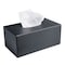 Dacasso Black Leatherette Rectangular Tissue Box Cover AG-1377 - alternate 1